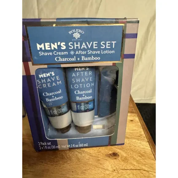 Men's Shave Set Cedar‎ Wood & Eucalyptus 2 Pack 1 fl oz Shave Cream After Shave - Picture 5 of 6